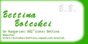 bettina bolcskei business card